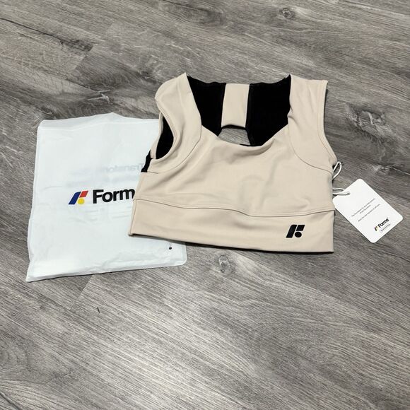 Forme Women's Corrective Posture Wire Free Power Bra Ecru Medium NWT $178 - Picture 5 of 13